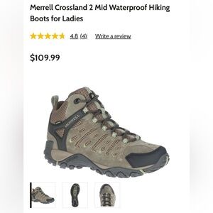 Merrell Crossland 2 Mid Waterproof Hiking Boots